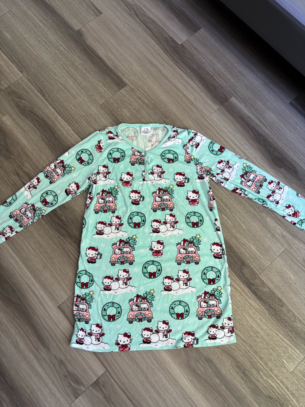 Sanrio Hello Kitty Mint Green Holiday Onesie